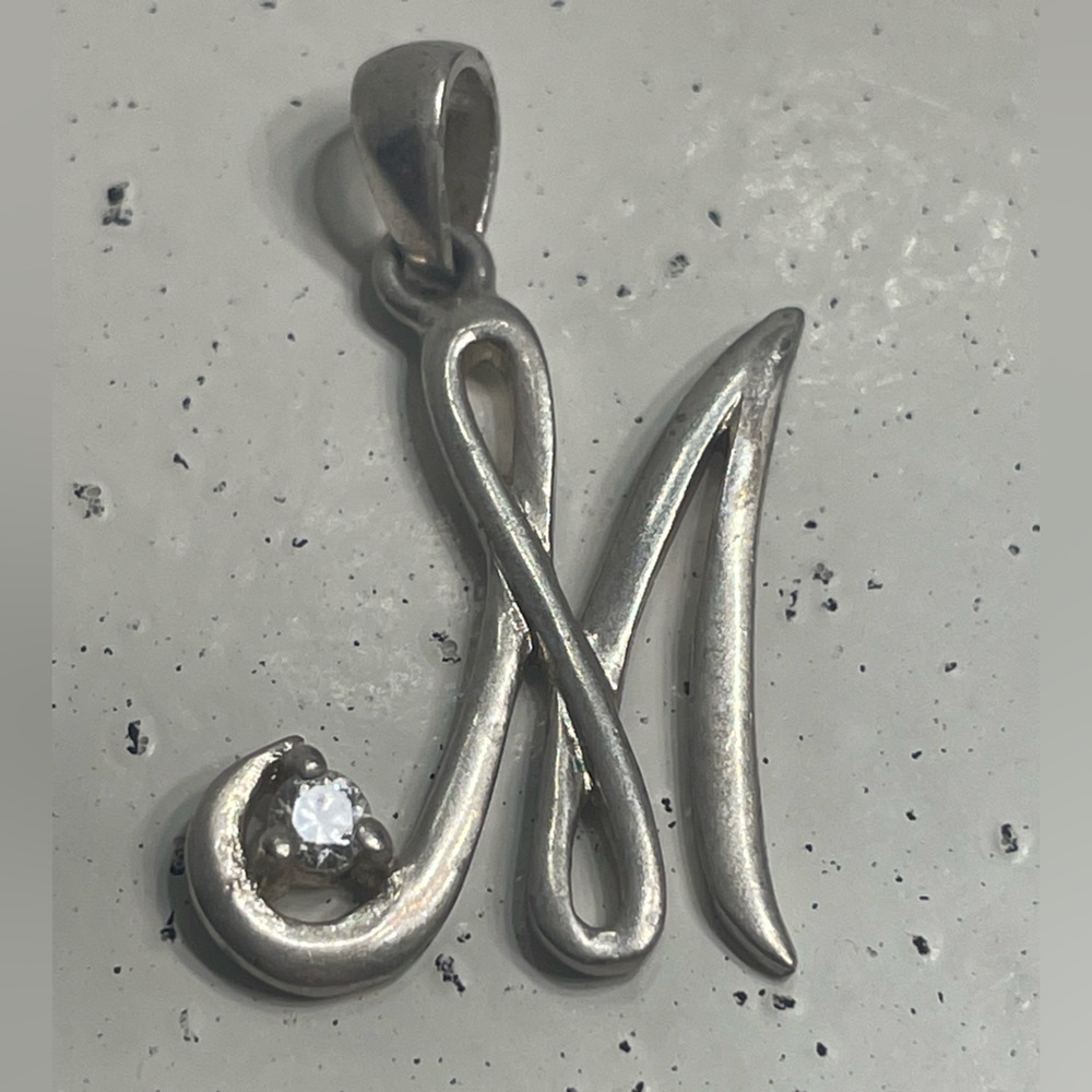 925 Sterling Silver Letter “M” Initial